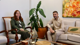 Desembargadora Waldirene Cordeiro recebeu a visita institucional do deputado Nicolau Júnior