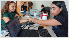 Ação no Centro de Apoio às Pessoas com Deficiência Visual alia atendimento, biometria e treiname...