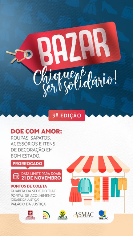 Doações podem ser entregues no ponto de coleta instalado no subsolo do Tribunal