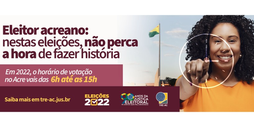 Neste ano, os eleitores acreanos votarão das 6h às 15h