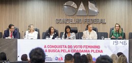 Maria Claudia Bucchianeri fez alerta durante palestra na OAB sobre as nove décadas da conquista ...