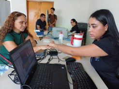 Ação no Centro de Apoio às Pessoas com Deficiência Visual alia atendimento, biometria e treiname...