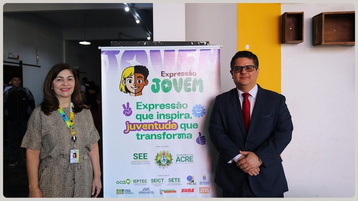 Justiça Eleitoral dialoga com a juventude acreana no Expressão Jovem Diretor da EJE, Hilário de Melo abordou a importância da Justiça Eleitoral e do voto consciente
