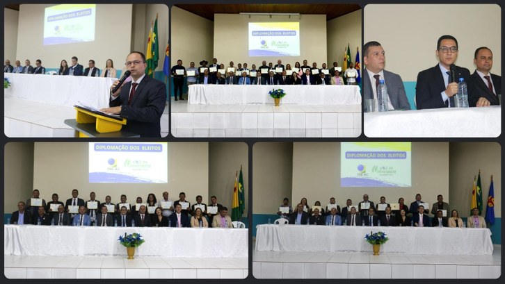 Justiça Eleitoral diploma os eleitos em Sena Madureira, Manoel Urbano e Santa Rosa do Purus Cerimônia foi realizada na manhã desta segunda-feira, 16