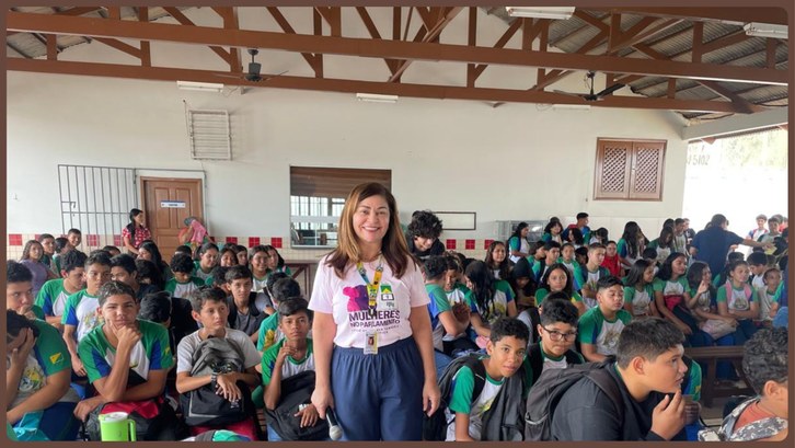 Justiça Eleitoral leva Educação Cidadã e Democracia à Escola Antônia Fernandes no bairro Santa Inês Projeto Eleitor do Futuro reforça o papel da juventude na construção de uma sociedade mais justa...