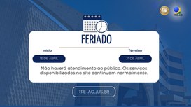 As atividades no TRE-AC serão retomadas no dia 22 de abril