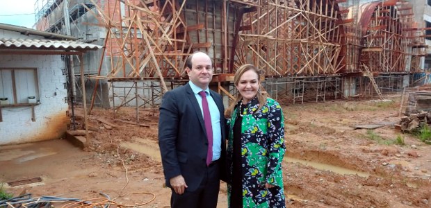 Presidente do TRE-AC e ministro do TSE, Tarcisio Vieira, visitam as obras de construção da nova ...