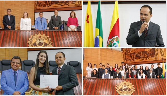 Presidente do TRE participa de posse e diplomação dos Jovens Parlamentares Acreanos Solenidade foi realizada nesta sexta-feira, 8, na Assembleia Legislativa do Acre