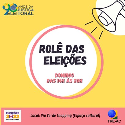 Rolê das eleições: TRE-AC realizará plantão de atendimento ao cidadão no Via Verde Shopping A ação será realizada aos finais de semana, das 14h às 20h