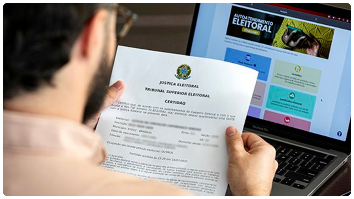 Documento pode ser emitido no Portal do TSE, no aplicativo e-Título ou diretamente no cartório e...