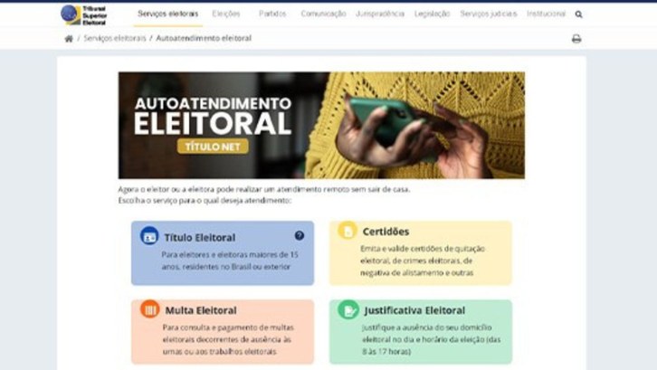 Título Net tem novas funcionalidades para facilitar serviços ao eleitorado Página de autoatendimento está mais acessível e intuitiva