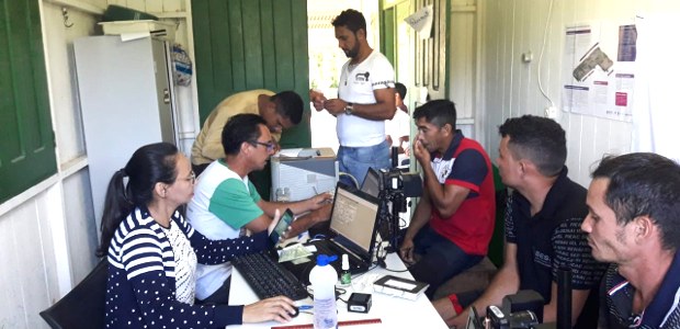 Atendimento biométrico na reserva Cazumbá