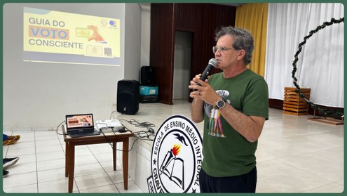 Primeira ação na Escola Craveiro Costa conta com palestras, serviços eleitorais e participação e...