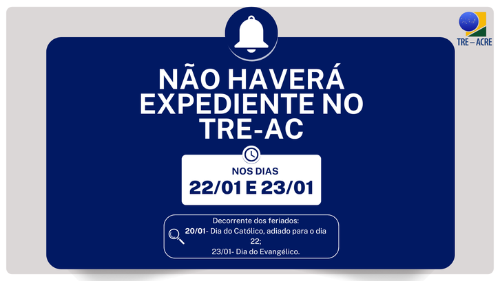 TRE-AC institui calendário oficial de feriados e pontos facultativos para 2026 Portaria da Presidência garante previsibilidade administrativa e organização das atividades da J...