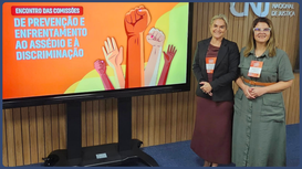 Juíza Rogéria Mesquita e servidora Cristiane Firmino participam do Encontro Nacional das Comissõ...