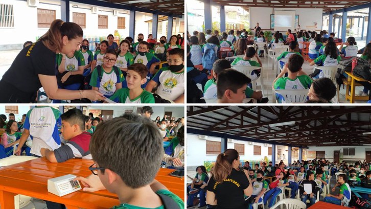 TRE-AC leva cidadania nas escolas de rede pública com o Programa Eleitor do Futuro Nesta semana, entre os dias 08 e 11 de outubro, a EJE visitou cinco escolas estaduais do Acre