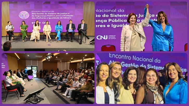 TRE-AC marca presença em debate nacional sobre proteção às mulheres e equidade de gênero Vice-Presidente e Corregedora Eleitoral, Desembargadora Waldirene Cordeiro, e membras da Corte E...