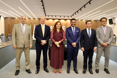 Presidente e vice-presidente do TRE-AC participam da cerimônia conduzida pelo procurador-geral D...