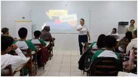 Ação da Escola Judiciária Eleitoral reuniu 68 alunos do Ensino Médio para discutir o papel dos j...