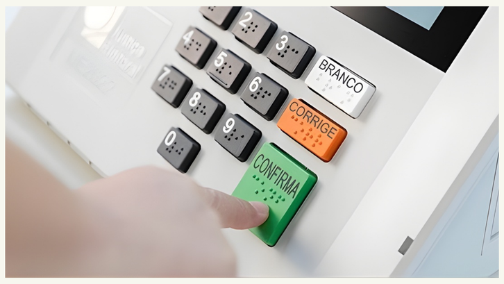 Urnas eletrônicas garantem acessibilidade do eleitorado com deficiência visual