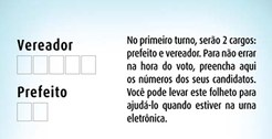 Banner divulgando quantidade de cargos a serem votados. Incentivando a utilizar a cola.