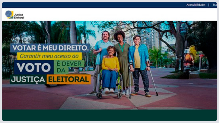 Site explica como informar condição e solicitar transferência de local de votação para seção que...