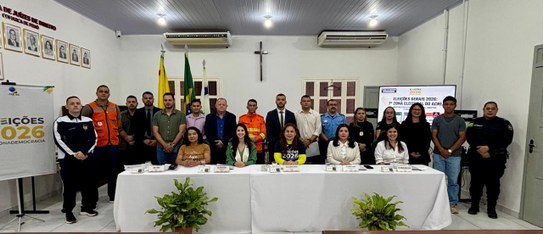 Reunião promovida pelo TRE-AC reuniu instituições parceiras para alinhar estratégias de seguranç...