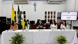 Reunião promovida pelo TRE-AC reuniu instituições parceiras para alinhar estratégias de seguranç...