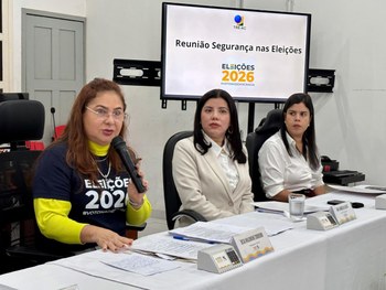 Reunião promovida pelo TRE-AC reuniu instituições parceiras para alinhar estratégias de seguranç...