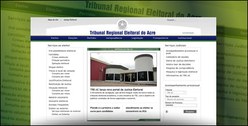 Imagem editada da página inicial do portal do tribunal regional do Acre