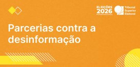 Identidade visual da série Parcerias contra a desinformação.
