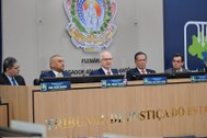Presidente e vice-presidente da Corte Eleitoral acreana acompanharam debates sobre Justiça Itine...